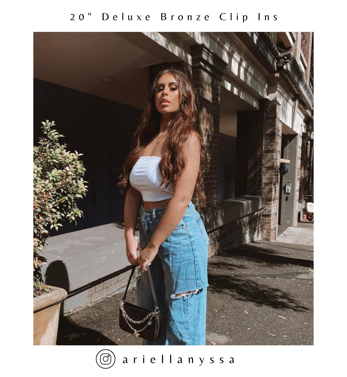 Bronze Brown #4 Halo Hair Extensions 20-inch