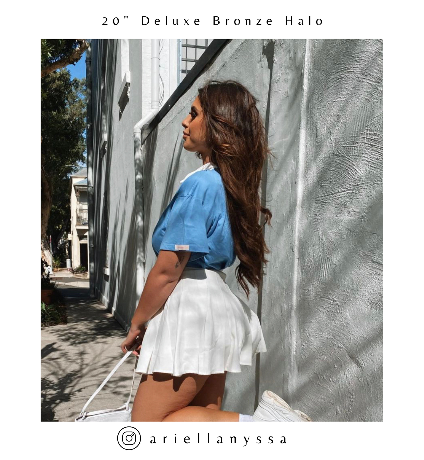 Bronze Brown #4 Halo Hair Extensions 20-inch