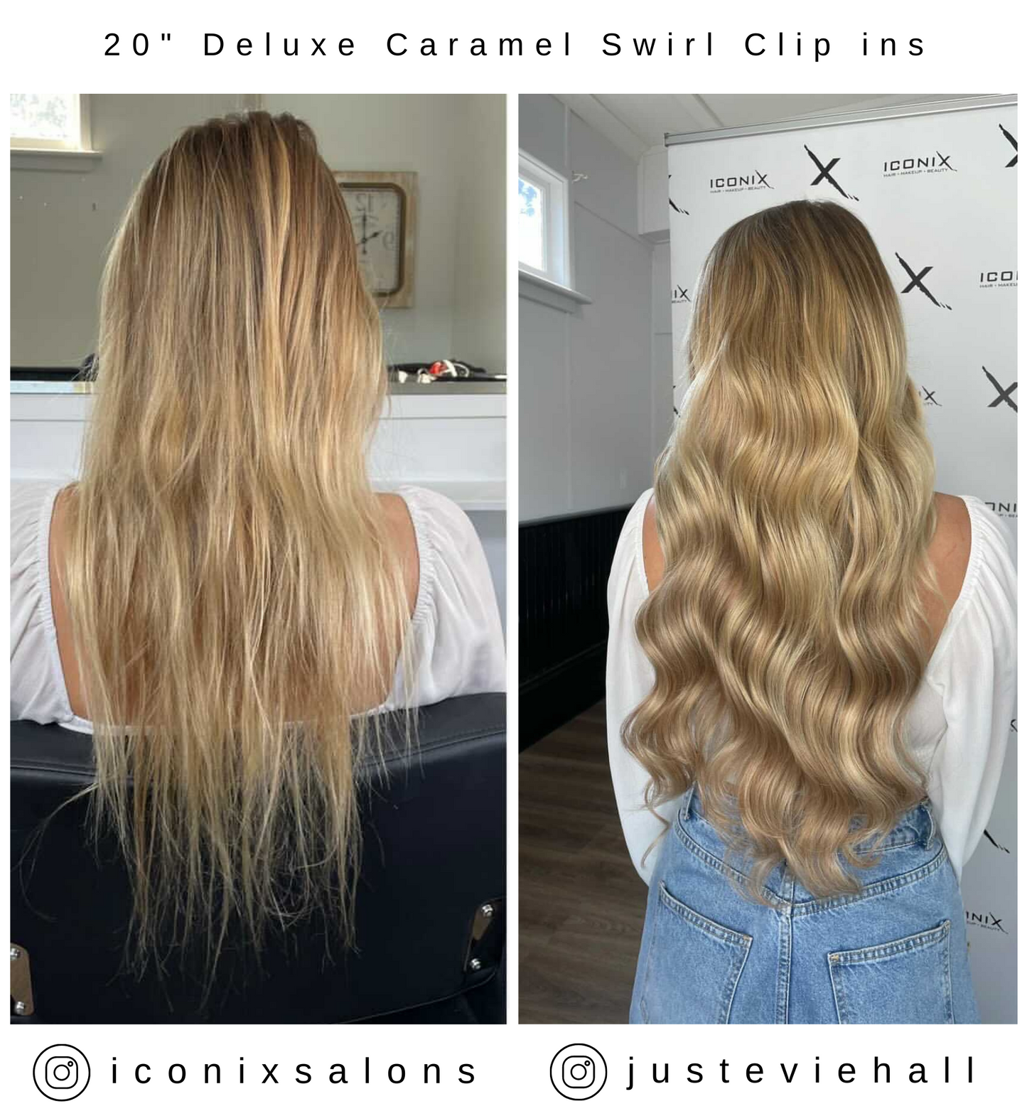 Caramel Swirl #12/613 Clip In Hair Extensions 26-inch