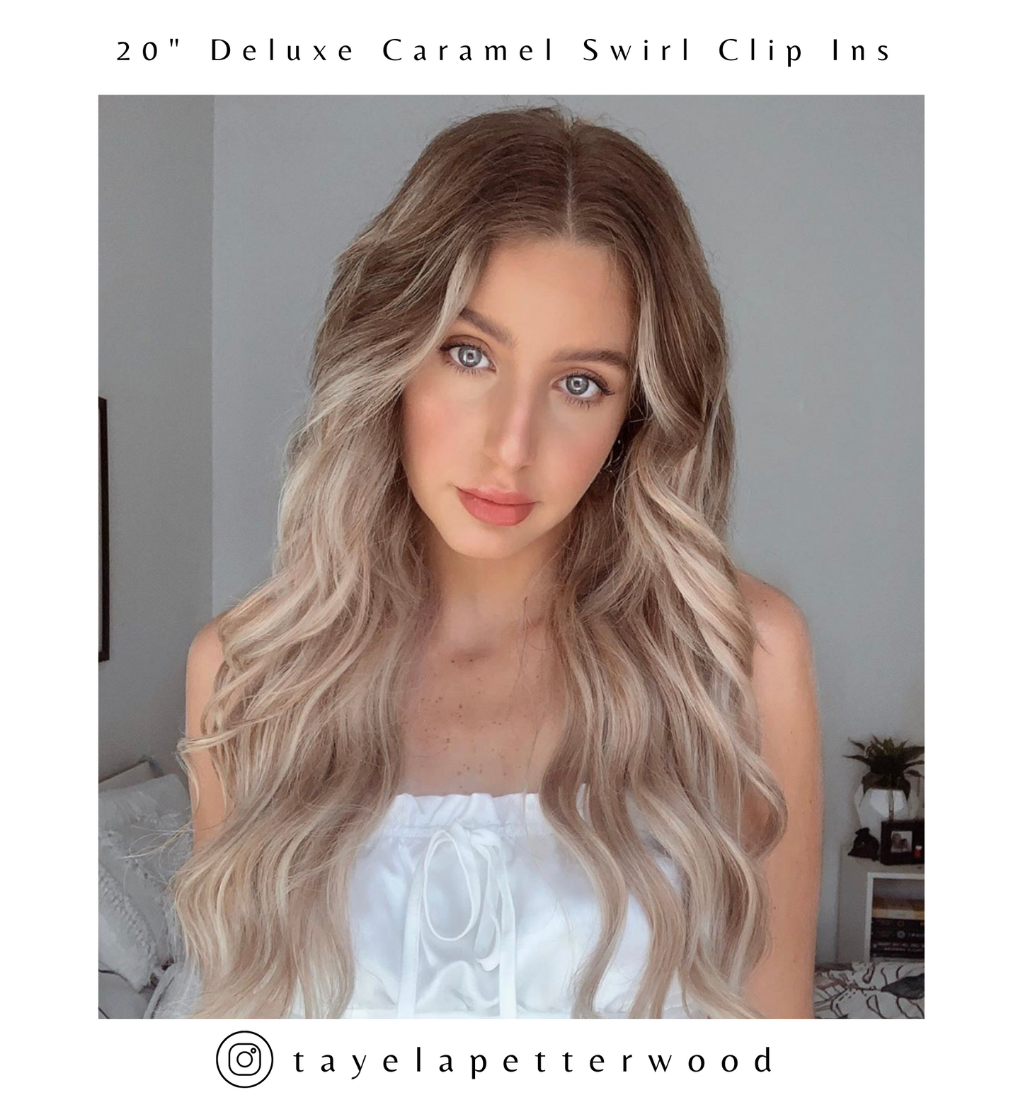 Caramel Swirl #12/613 Clip In Hair Extensions 20-inch