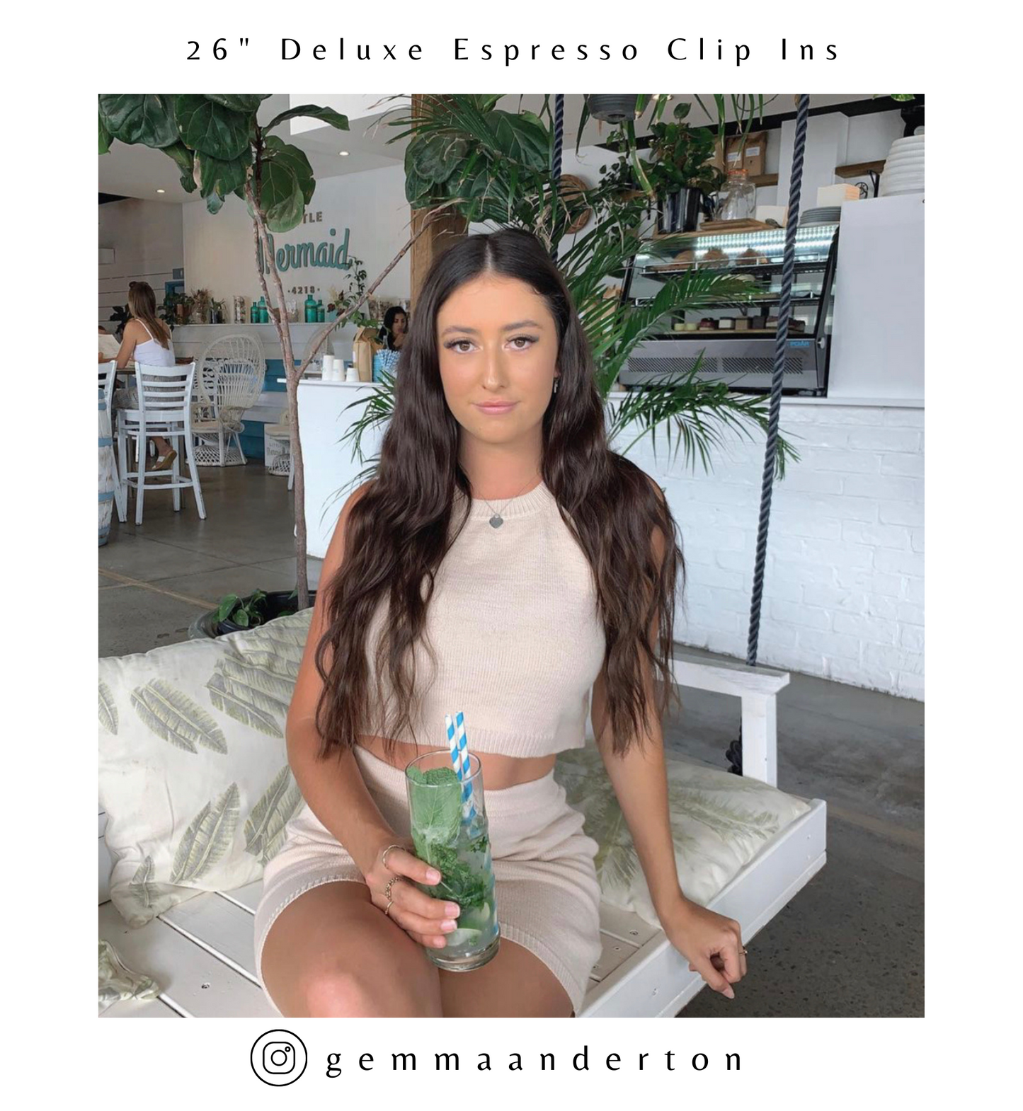 Espresso Brown #2 Clip In Hair Extensions 26-inch