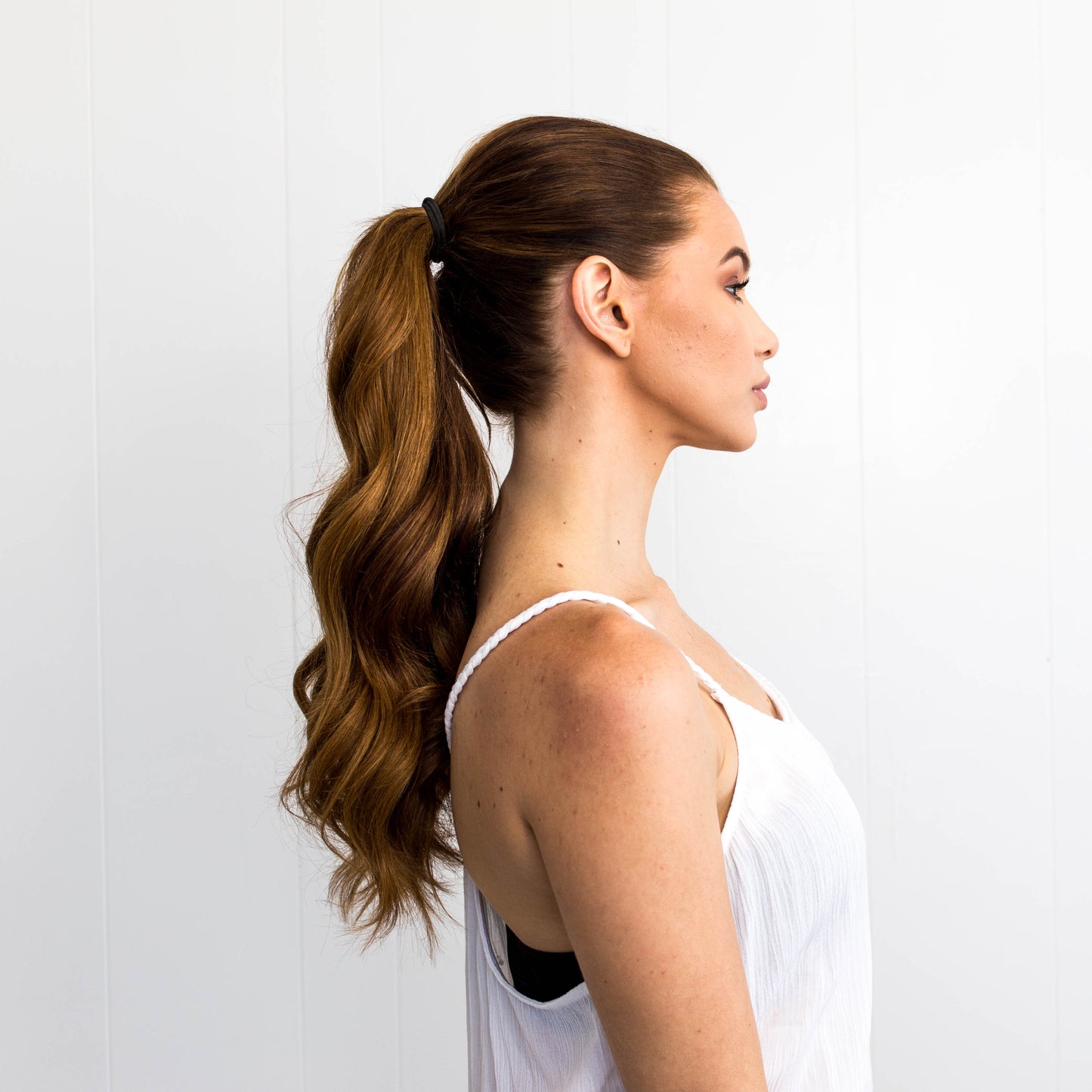Minque Hair Golden Brown #6 Clip On Ponytail Hair Extensions