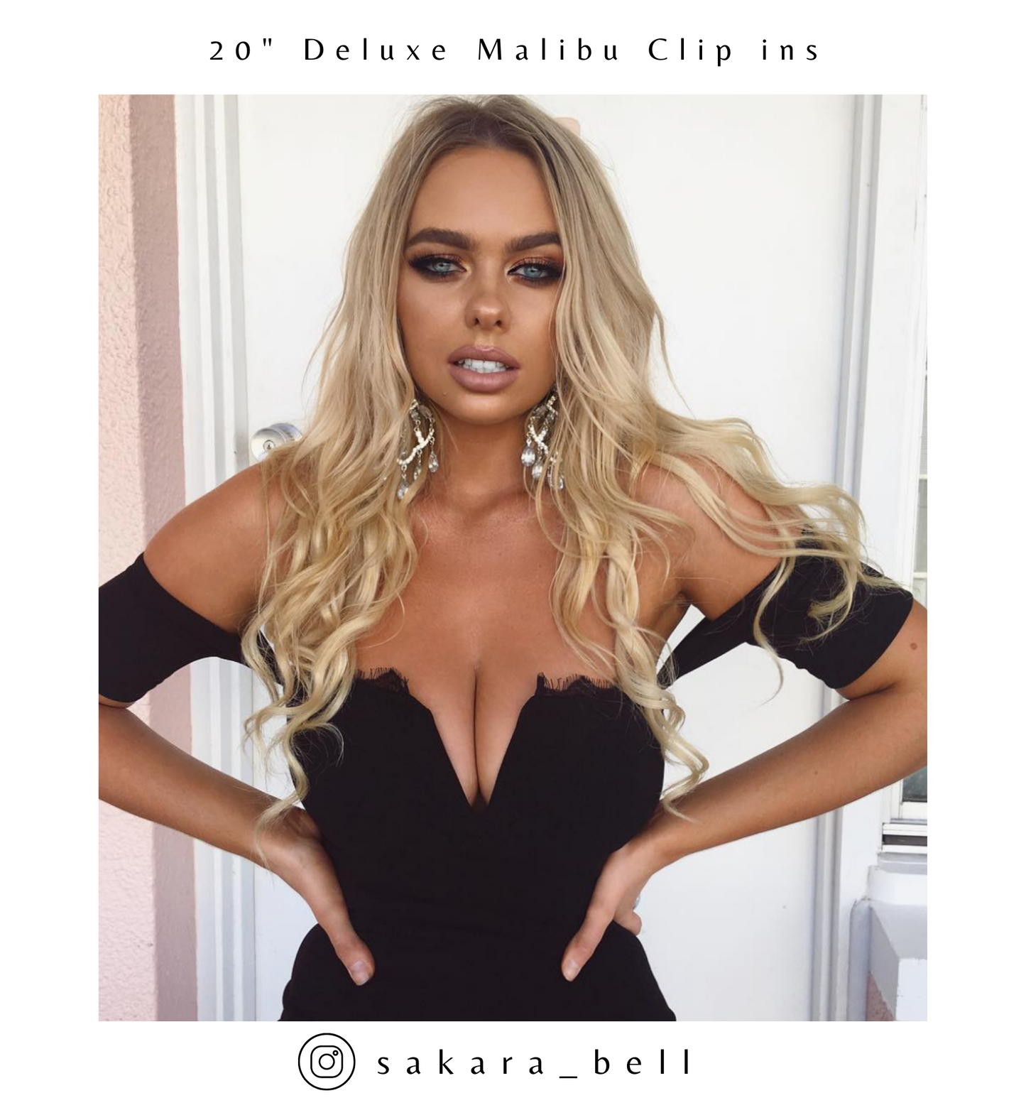 Malibu Blonde #613 Halo Hair Extensions 20-inch