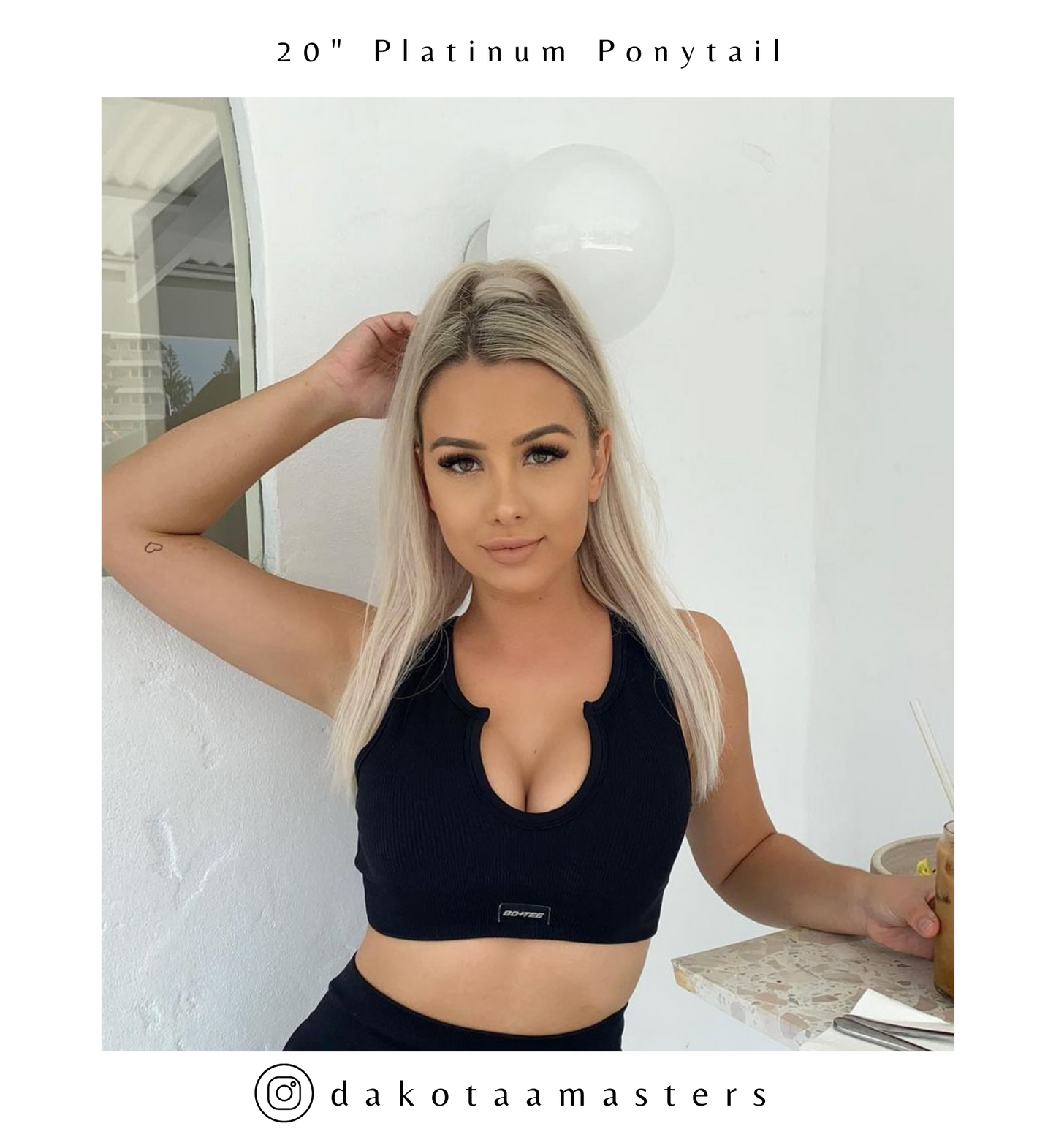 Platinum Blonde Clip On Ponytail Hair Extensions