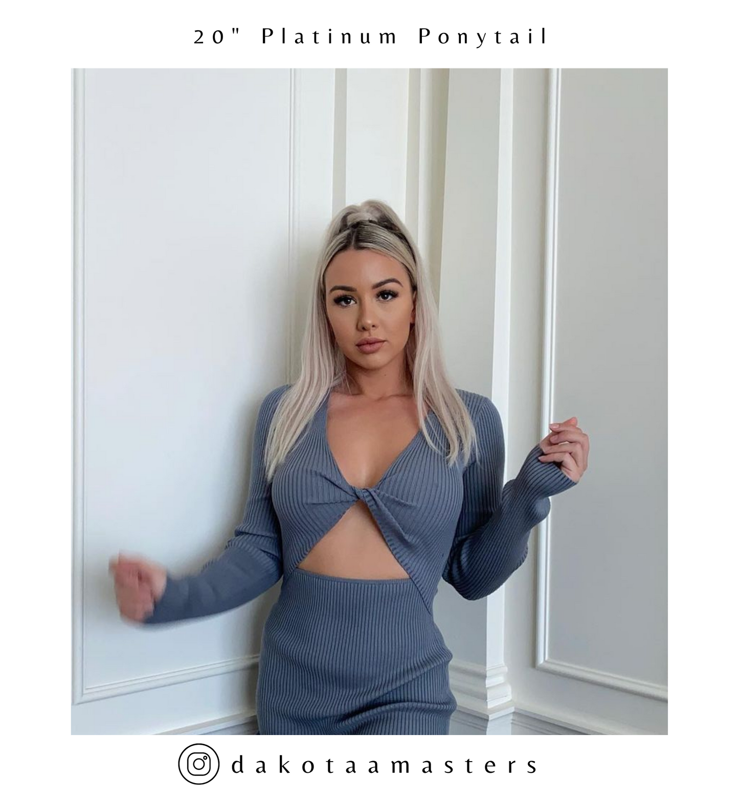 Platinum Blonde Clip On Ponytail Hair Extensions