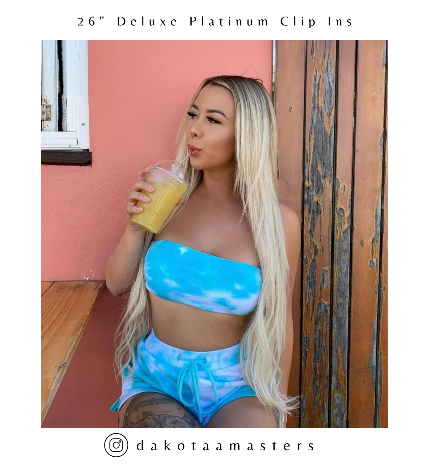 Platinum Blonde Halo Hair Extensions 26-inch