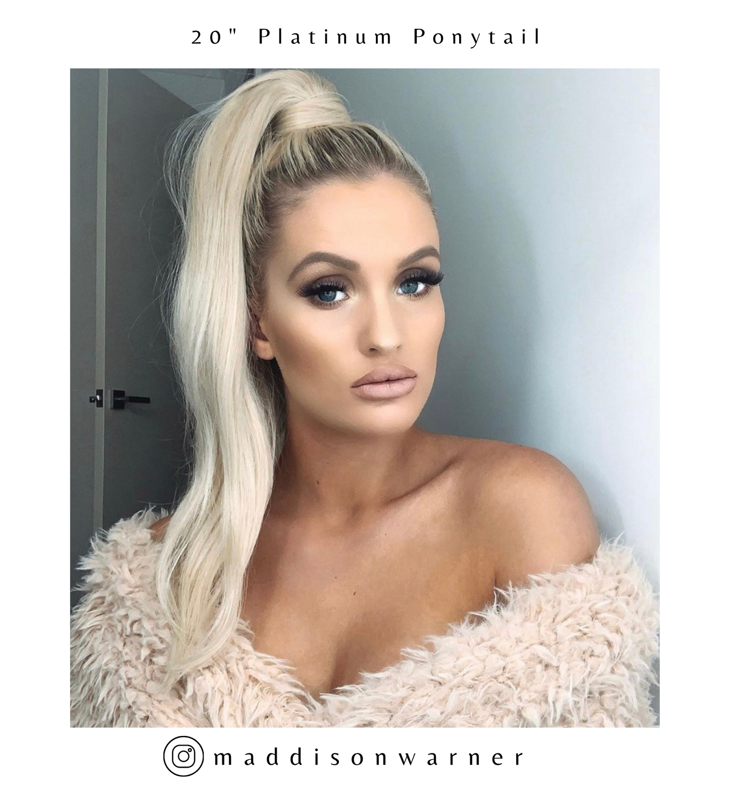 Platinum Blonde Clip On Ponytail Hair Extensions