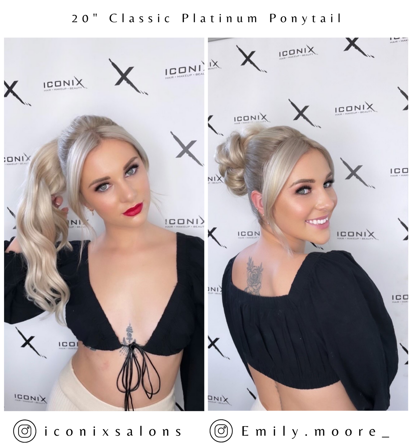 Platinum Blonde Clip On Ponytail Hair Extensions