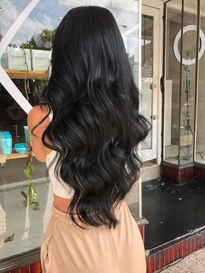 onyx black #1 weft hair extensions 26inch classic