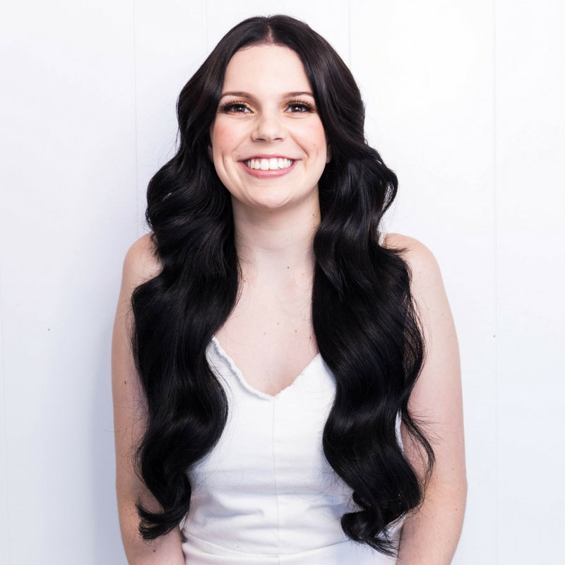 Onyx Black #1 Halo Hair Extensions 20-inch