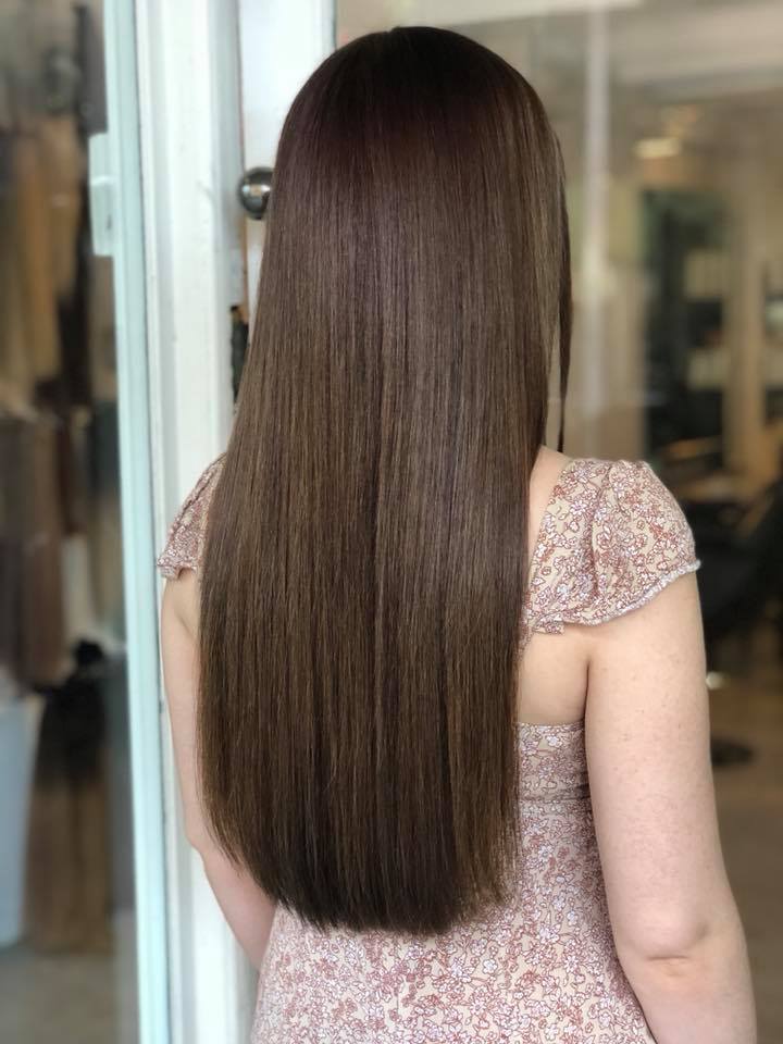 Bronze Brown #4 Clip In Hair Extensions 22-inch