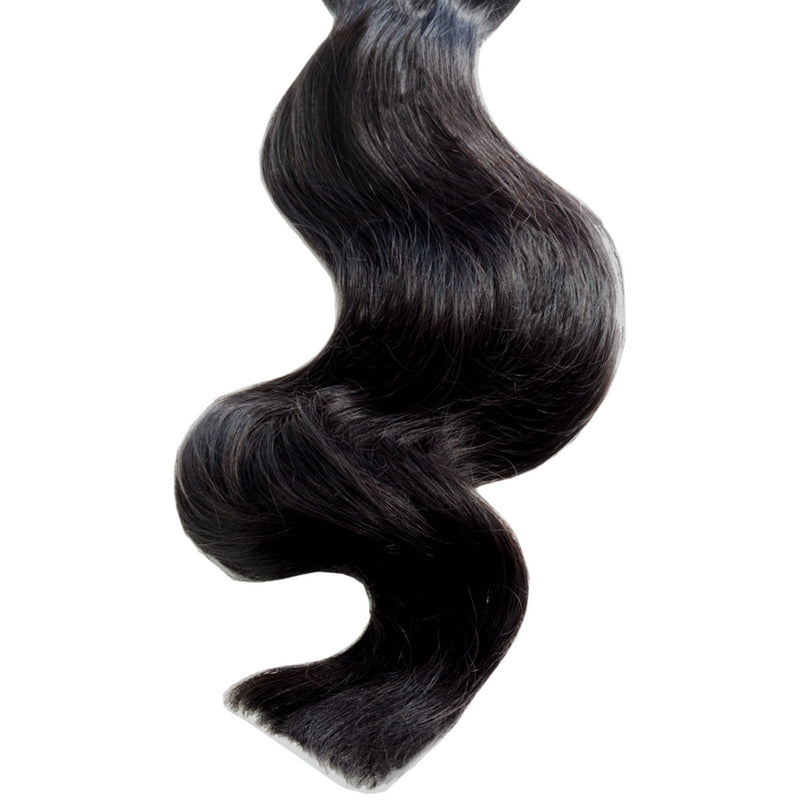 Onyx Black #1 Halo Hair Extensions 26-inch