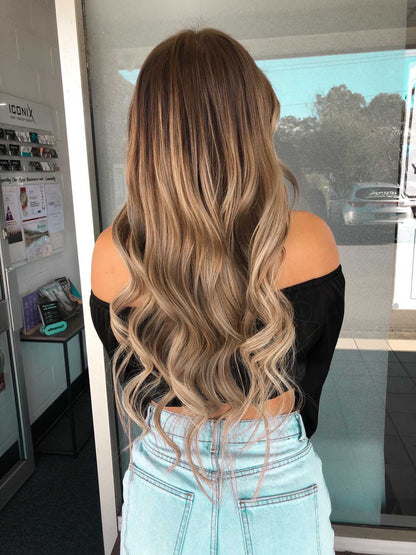 Caramel Swirl #12/613 Tape Hair Extensions 26-inch