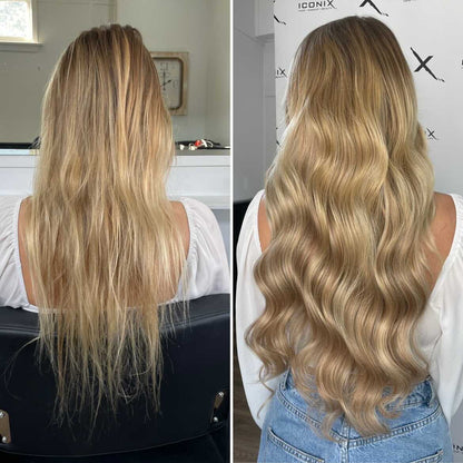 Caramel Swirl #12/613 Weft Hair Extensions 26-inch
