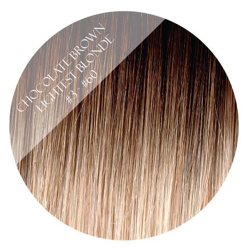 choc vanilla #3-60 weft hair extensions 20inch deluxe