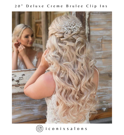 Creme Brulee Blonde #22 Clip In Hair Extensions 26-inch
