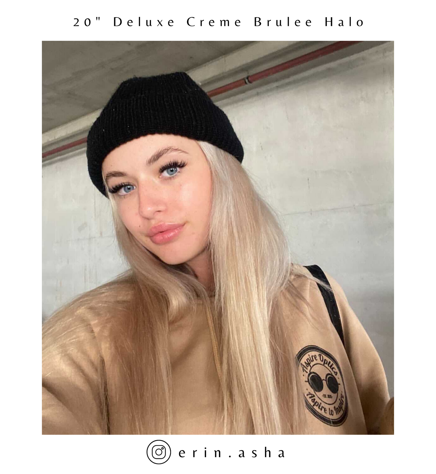 Creme Brulee Blonde #22 Halo Hair Extensions 26-inch
