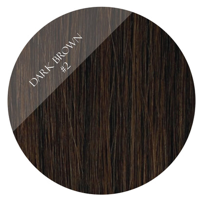 espresso brown #2 clip in hair extensions 22inch deluxe