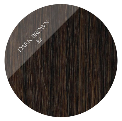 espresso brown #2 clip in hair extensions 26inch deluxe