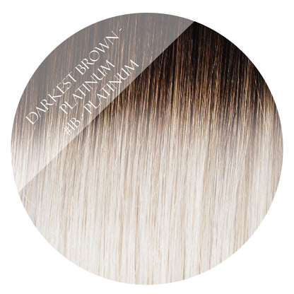 oreo #1b-platinum weft hair extensions 20inch deluxe