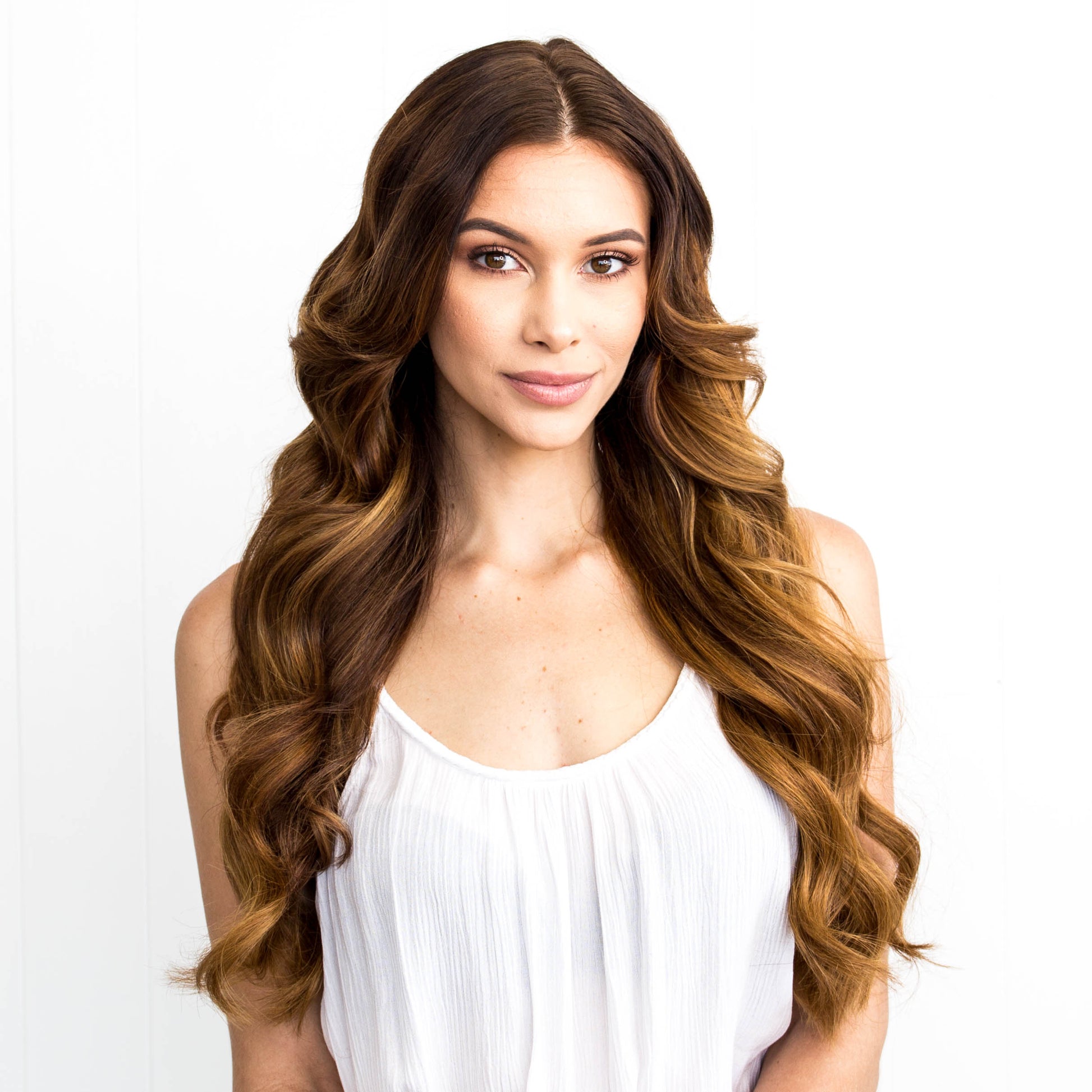 Golden Brown #6 Tape Hair Extensions 20-inch