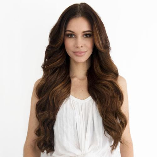 Bronze Brown #4 Clip In Hair Extensions 22-inch