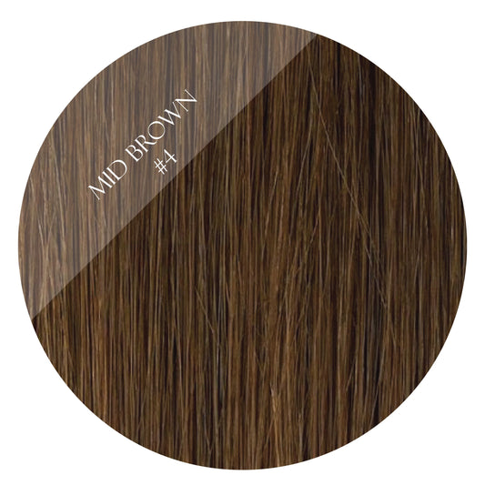 bronze brown #4 clip in hair extensions 26inch deluxe