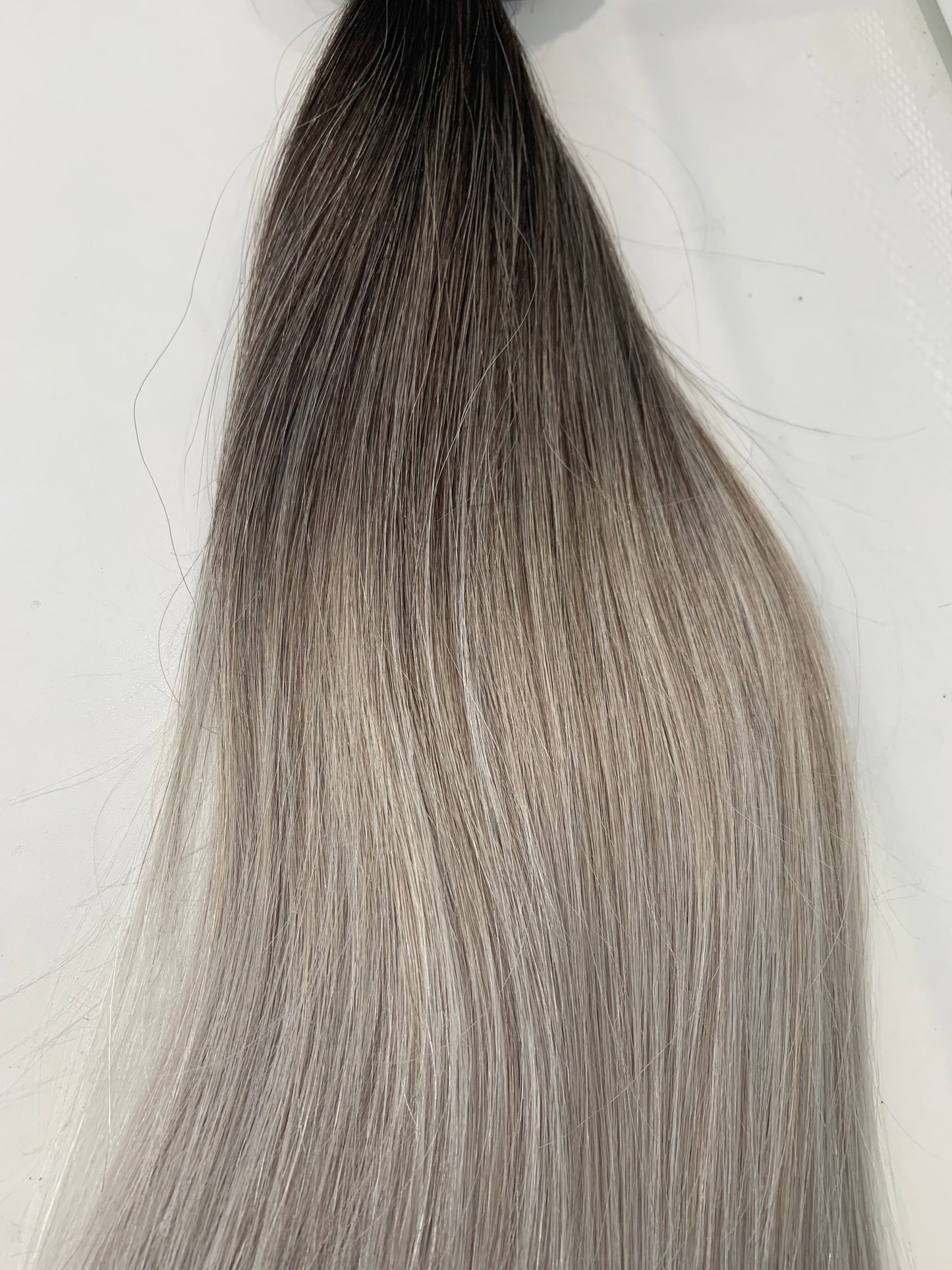 Oreo #1B-Platinum Balayage Clip In Hair Extensions 20-inch