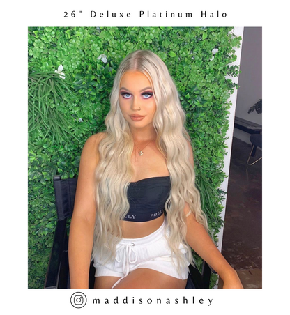 Platinum Blonde Clip In Hair Extensions 20-inch