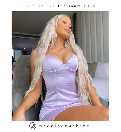 Platinum Blonde Clip In Hair Extensions 20-inch