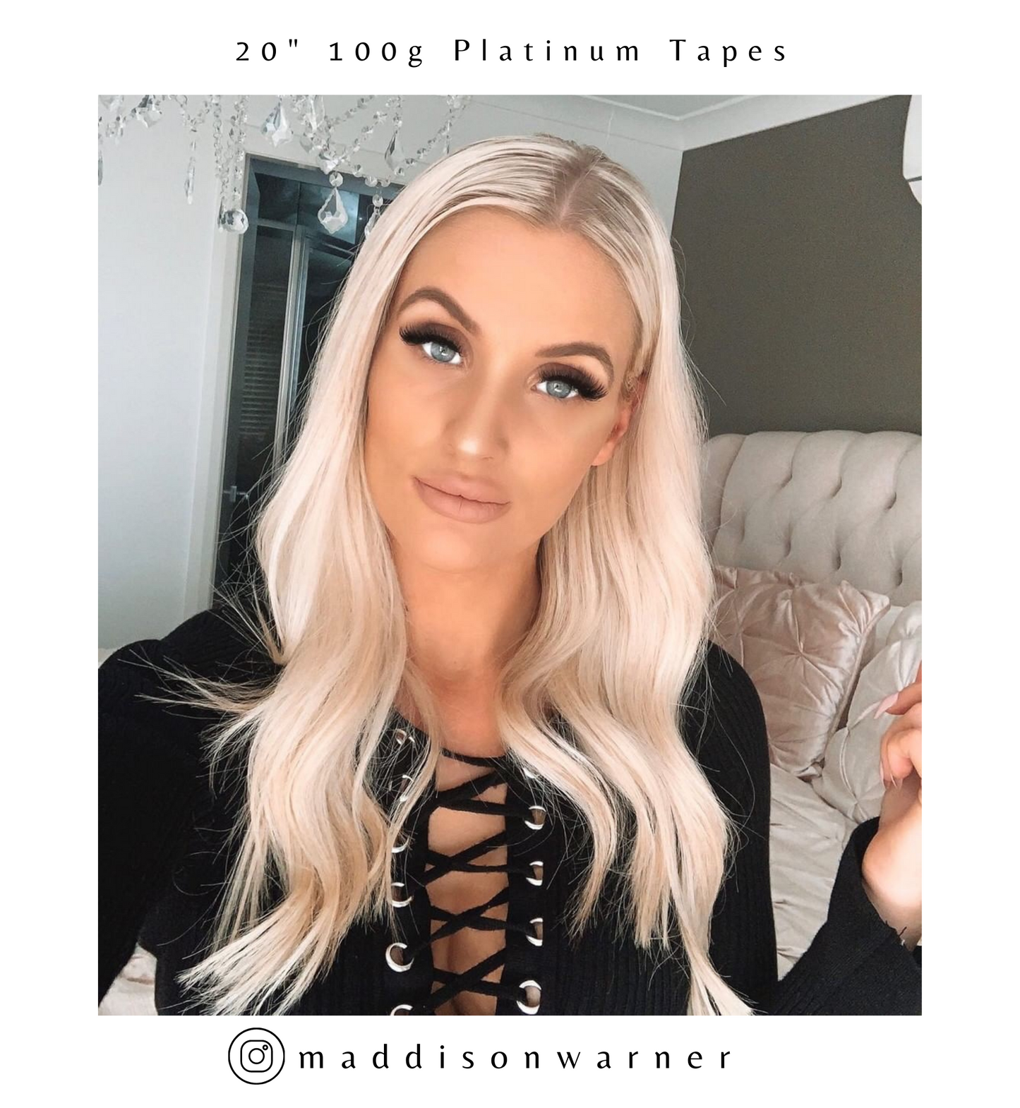 Platinum Blonde Tape Hair Extensions 26-inch