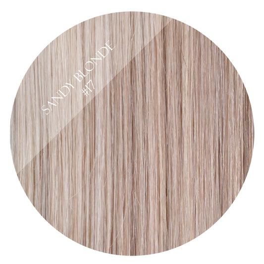 latte blonde #17 weft hair extensions 26inch deluxe