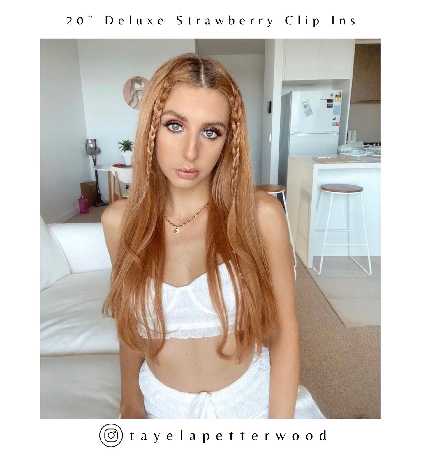 Strawberry Blonde #18 Halo Hair Extensions 20-inch