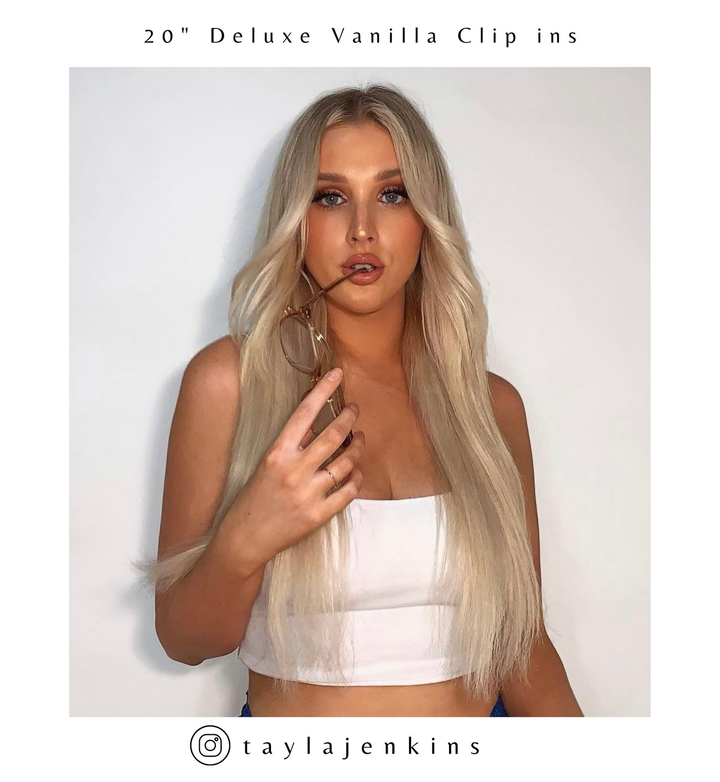 Vanilla Blonde #60 Halo Hair Extensions 20-inch