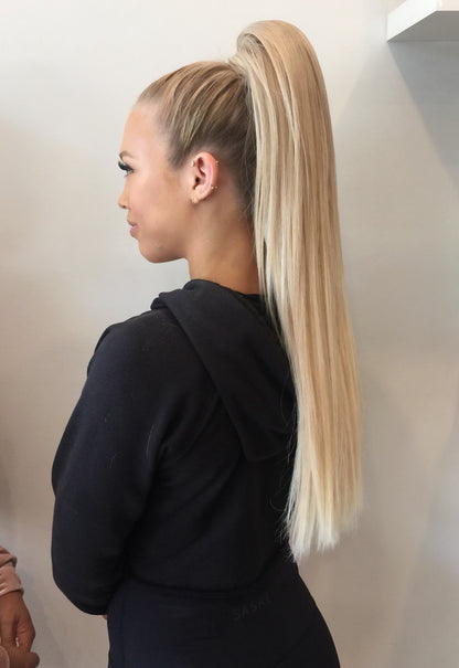 bronze bliss #27/3 clip on ponytail hair extensions 22inch classic 22inch